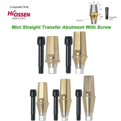 US Dental Ti Straight Transfer Abutment Hex Mini Ø4.5For Osstem Hiossen TS 1-5mm