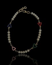Pearl Heart Bracelet  New  Adjustable
