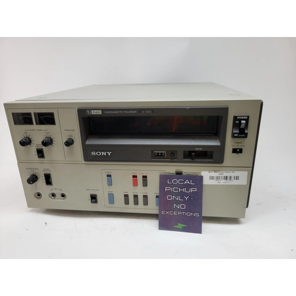 VTG Sony VO-6800 U-Matic Portable Videocassette Recorder Untested As Is