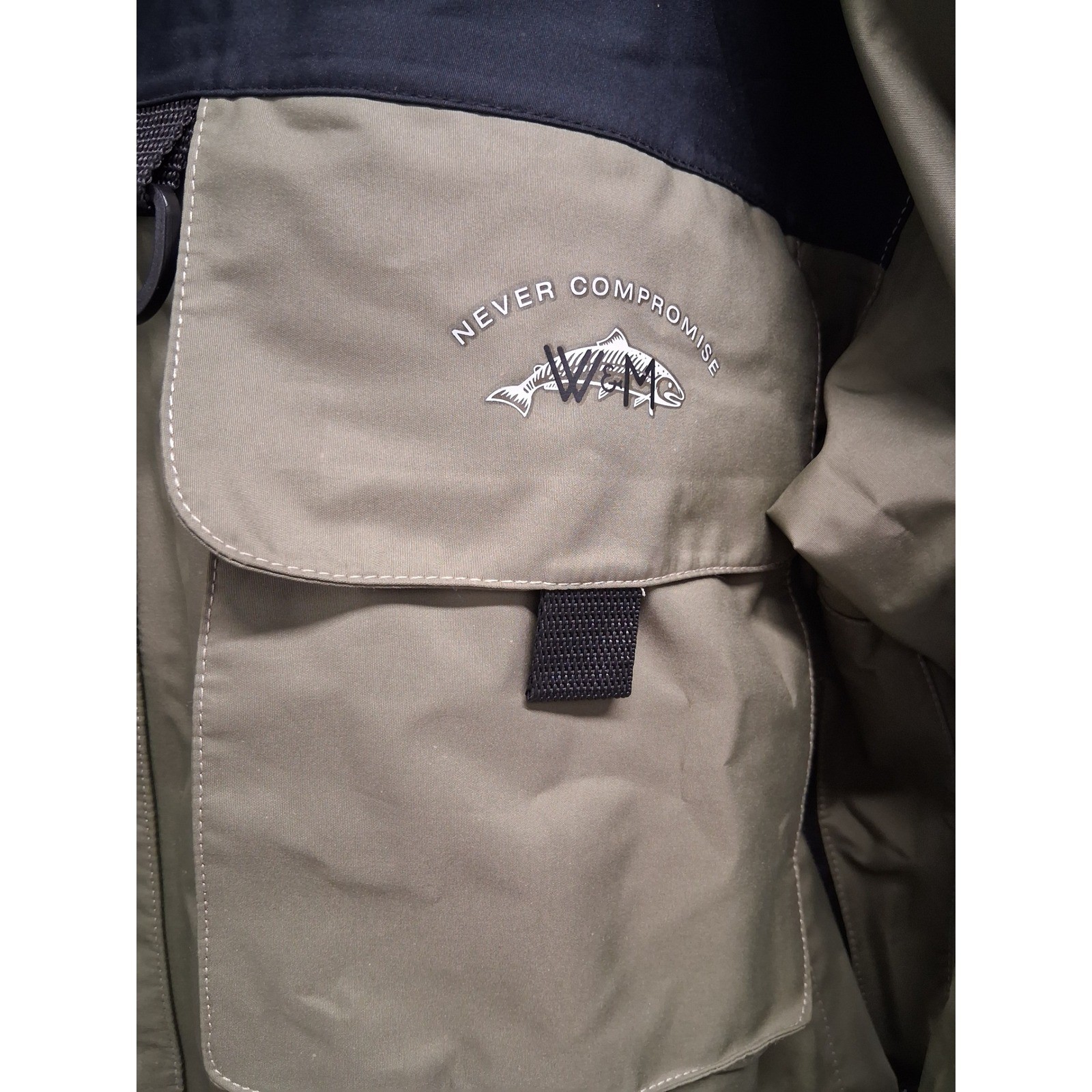 Wright and Mcgill Big Horn Jacket Mens Green Fishing Wading Hooded Coat Sz M image 4