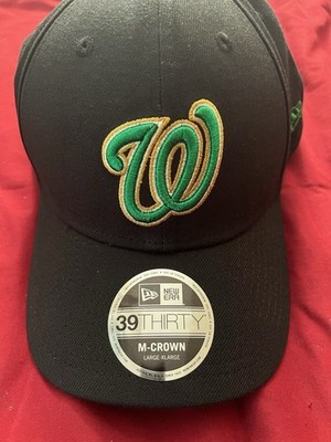New Era 39THIRTY Black Washington Nationals Cap Flexfit L-XL Unisex Adults