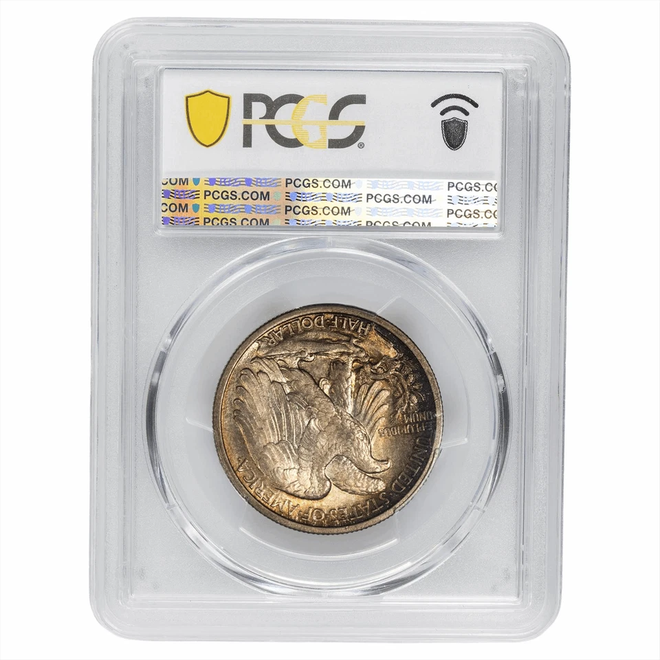 1917 Walking Liberty Half Dollar 50C PCGS MS 65 CAC - Image 2 of 4