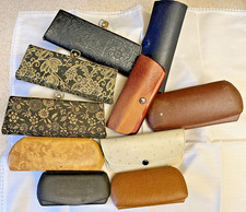 Vintage Lot of 10 Eyeglasses Cases with Patterned, Textured, and Embossed Design