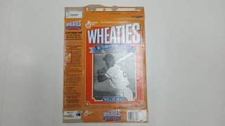 1992 General Mills Wheaties Cereal Box 60 Years of Sports Heritage Willie Mays