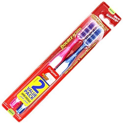 12 Stk. Zahnbürste COLGATE Double Action 2er medium 1 stück (12er Pack), Mix 