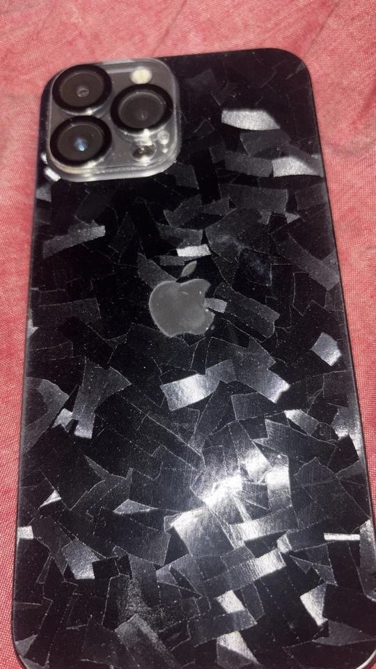 iPhone 13 Pro Max Vinyl Skin | MADE IN USA | Forged Carbon & Ghost Metal Camo - Image 2 of 4