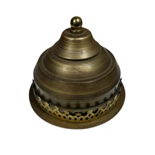 Vtg Rain Lamp MCM Bronze Color Plastic Replacement Top 6" Tall 6.75" Diameter