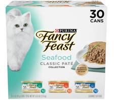 Purina Fancy Feast Seafood Classic Pate Collection Grain Free Wet Cat Food Varie