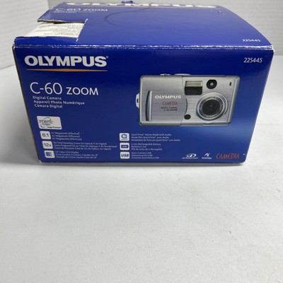 Olympus CAMEDIA C-60 Zoom 6.1MP Digital Camera Silver With Box- B6