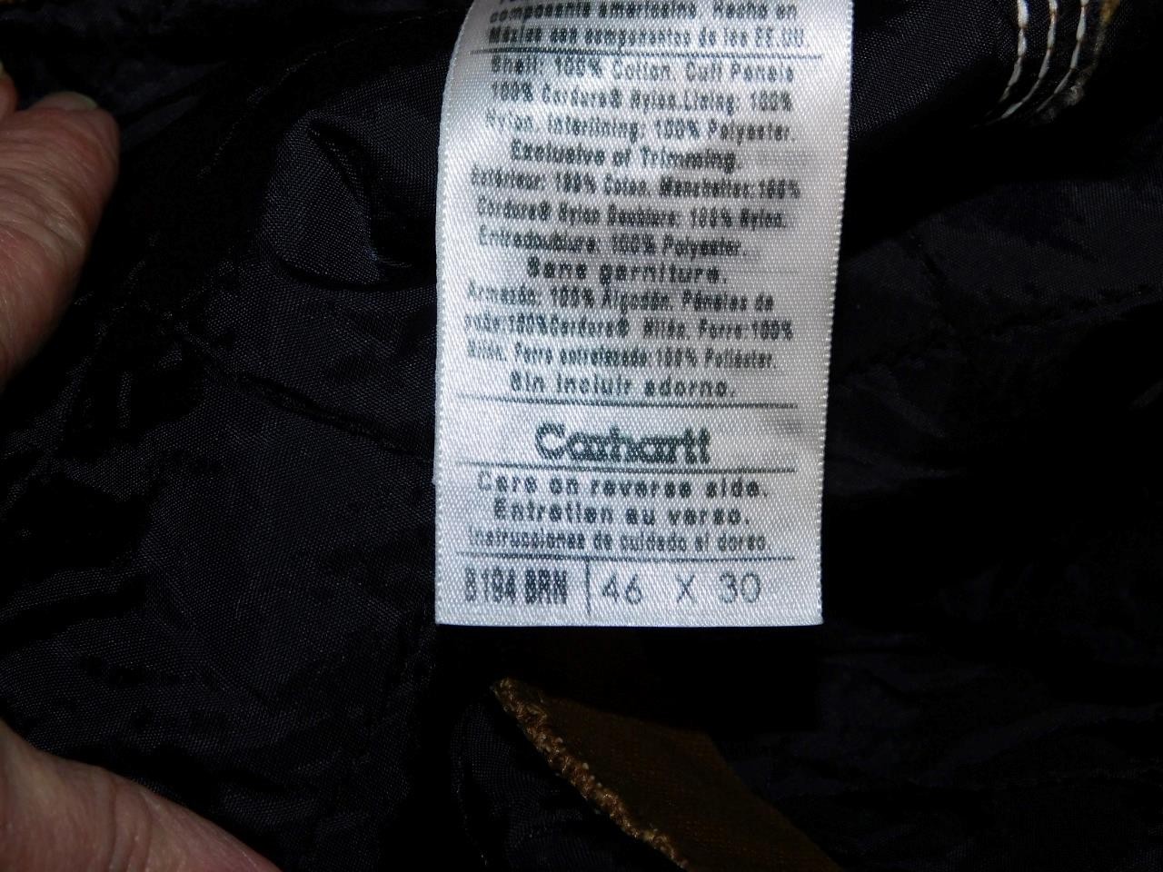 Carhartt 46 x 30 NWT Brown Quilt Lined Pants B194 Sandstone Waist Overall NEW thumbnail 6