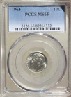 PCGS 1963 Roosevelt Dime MS65 SILVER