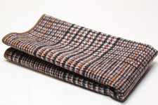 mens pure wool pocket square handkerchief - houndstooth brown