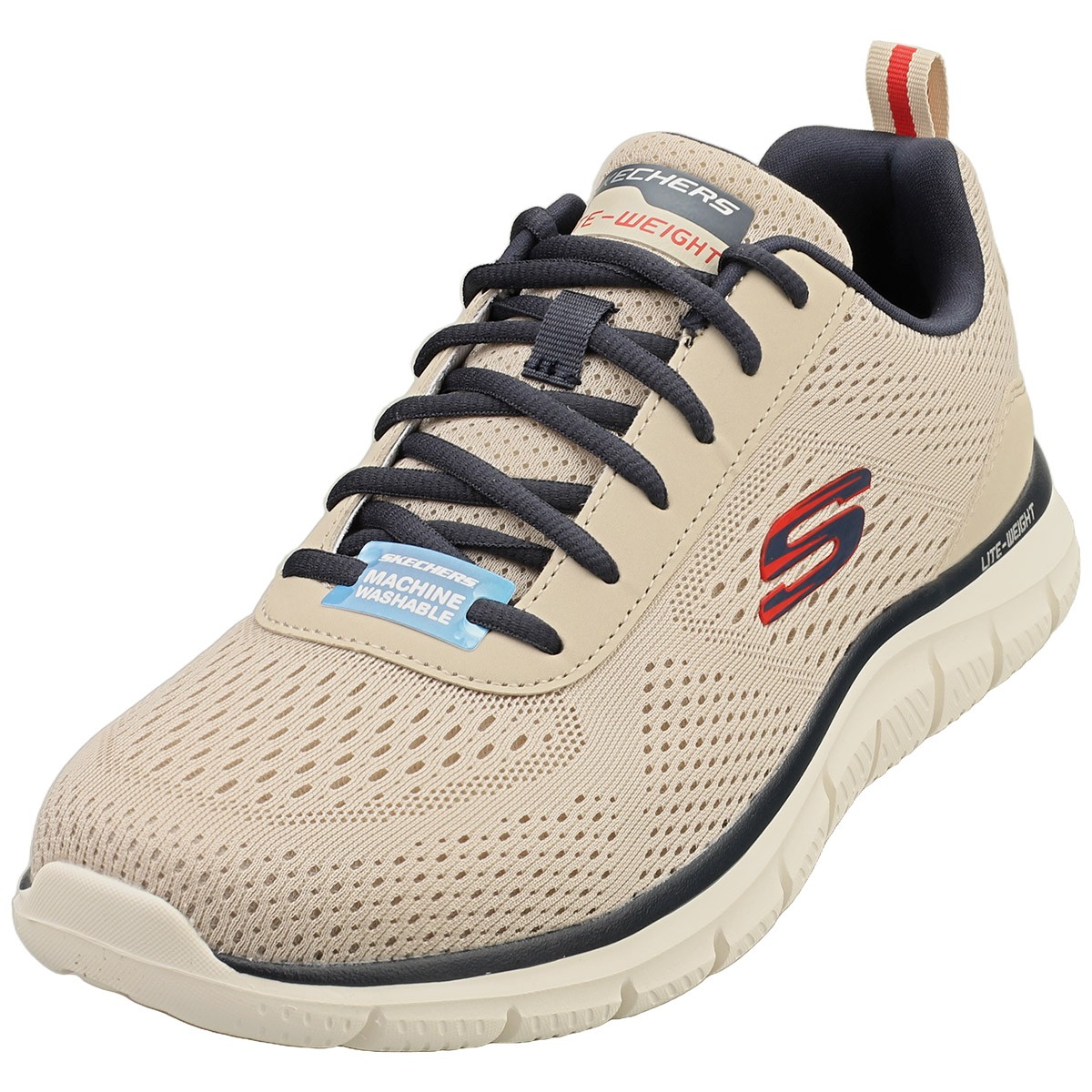 Skechers Track Leshur Mens Fashion Sneakers in Taupe Navy US