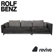 Rolf Benz Nuvola Stoff Viersitzer Grau Anthrazit Sofa Couch