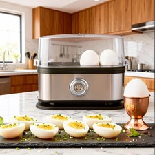6-Egg Electric Egg Boiler Capacity Steamer Egg Cooker Automatic Shut-Off