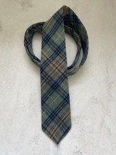 Vintage Wembley Woven Acrylic Wool Tie 1960s Tartan Plaid Necktie