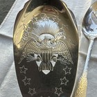 1881 Rogers Bros Onida Ltd Silverplate Patriotic Eagle/Stars Set Hammered 9.5in — photo 5