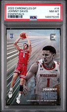 2022 PANINI CHRONICLES DRAFT PICKS ESSENTIALS #14 JOHNNY DAVIS ROOKIE RC PSA 8