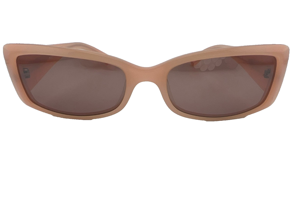 VINTAGE MIU MIU SALMON PINK SUNGLASSES RECTANGULAR ACETATE  display picture 2