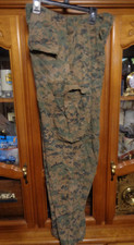 USMC DIGITAL WOODLAND MARPAT FROG COMBAT PANTS SIZE MEDIUM REG MR USED