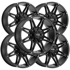 5 Mayhem 8090 Rampage 17x9 5x4.55x5 18 Black Wheels Rims 17 Inch Jeep Jk Jl