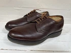Alden Shoes Mens Brown Leather Blucher Oxford Derby Plain Toe 310 Goodyear Sz 9E