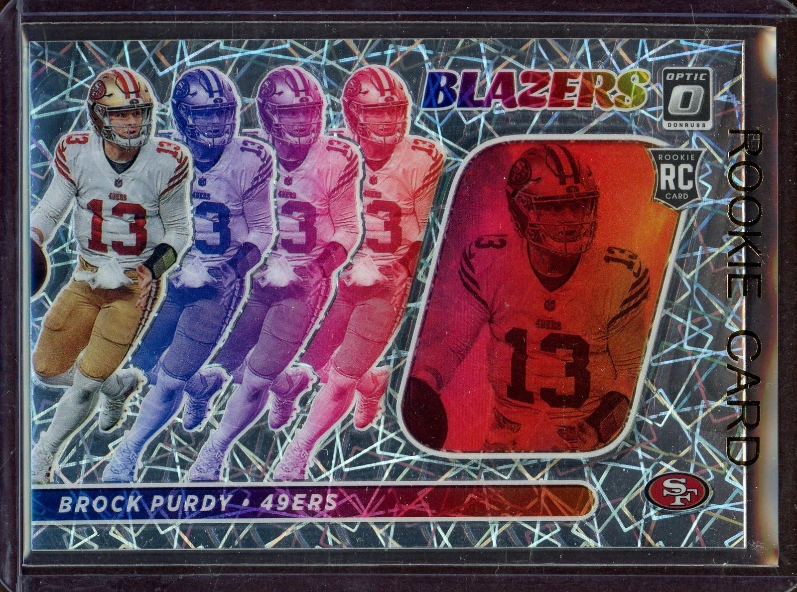 Brock Purdy Panini Donruss Optic Blazers #B15 Gold Vinyl 1/1