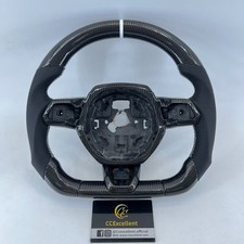 For Lamborghini Huracan 2015-2025 Real Carbon Fibe White Stripe Steering Wheel