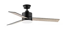 Hampton Bay Madison 52" Matte Black Indoor Ceiling Fan w/ LED Remote NEW