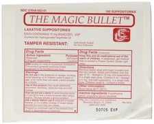 Magic Bullet Suppository Part No. CCMB100 MMED-CICCCMB100 Box