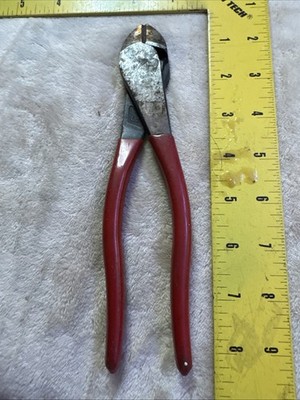 Vintage Klein Tools D228-8 High Leverage Diagonal Cutting Pliers 8  Made In USA