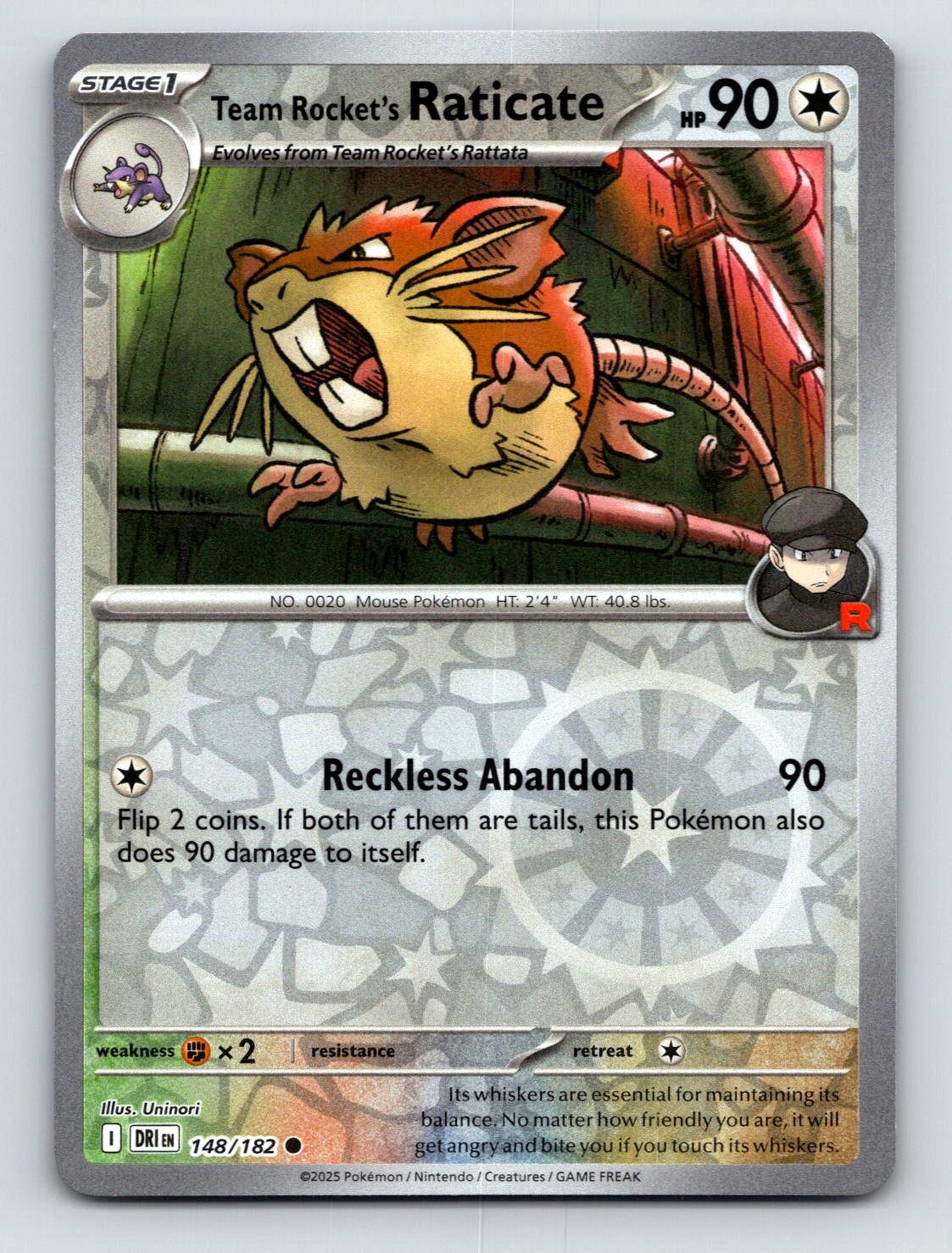 Raticate Reverse Holo Rare Arceus 29/99 NM
