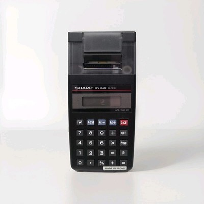 Sharp EL-1610 ELSI MATE Druckrechner - Vintage guter Zustand ungetestet