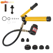 1/2 Inch - 2 Inch 10 Ton Hydraulic Knockout Punch Driver Tool Kit With 6 Dies US