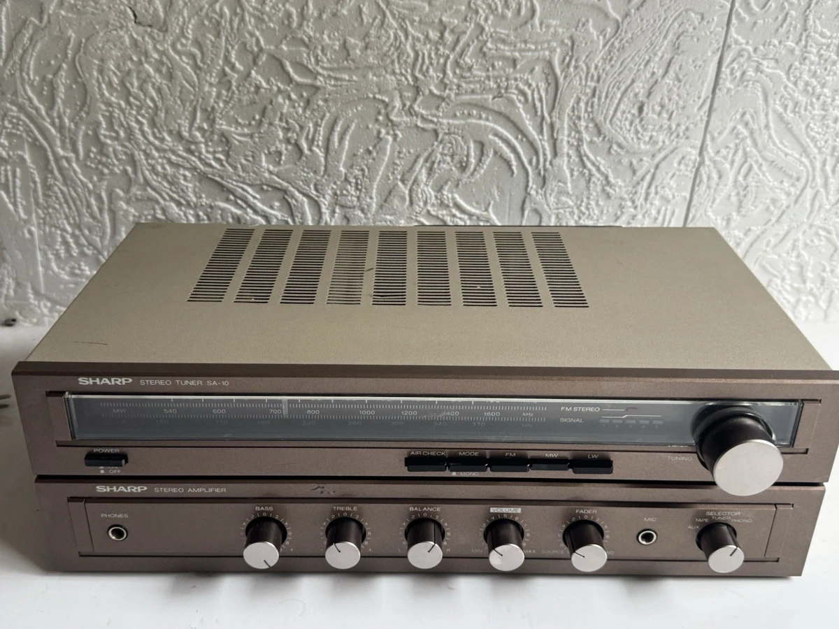 Sharp Tuner Amplificador SA-10 AM/FM Receptor Estéreo 1980