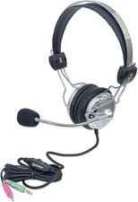 Stereo Headset with Flexible Microphone, 8 Ft. Connecting Cable with Two 3.5 Mm