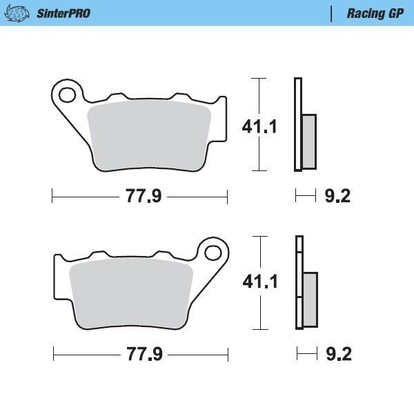 Moto-Master Hintere Pro Racing GP Sinter BremsbeläGe FüR KTM 540 LC4 1999-2000-image