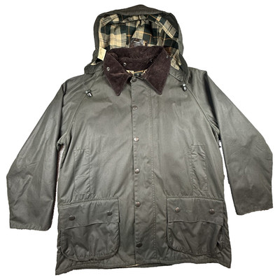 Barbour Beaufort 42 Sage Green Waxed Jacket British Made in England Hoodie