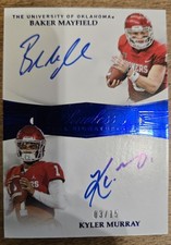 2019 FLAWLESS COLLEGIATE Baker Mayfield Kyler Murray DUAL AUTO Oklahoma SP  3/15