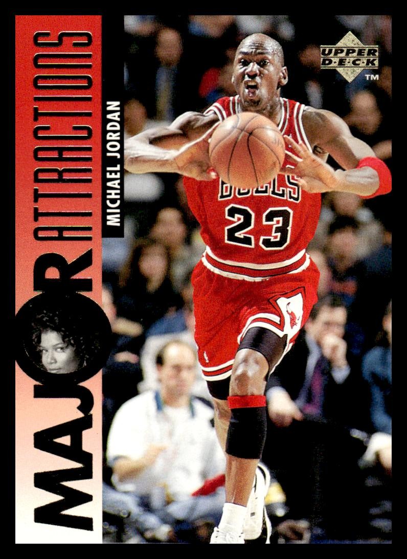 1995-96 Upper Deck #341 Michael Jordan / Queen Latifah MA Chicago Bulls