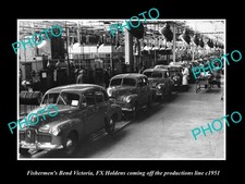 Fx Holden Built At Fishermans Bend Factory c1951 Old Large Historic Photo