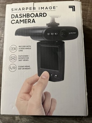 Sharper Image Dashboard Camera  with Wide Angle Lens 360° views- Black NIB