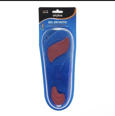 AIRPLUS GEL ORTHOTIC - ONE PAIR Mens Blue / Gray Shoe Size 7 - 13