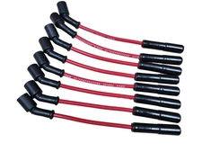 12" Ton's Ceramic LS LT High Performance Spark Plug Wire Set Gen V LT1 LT4 Red