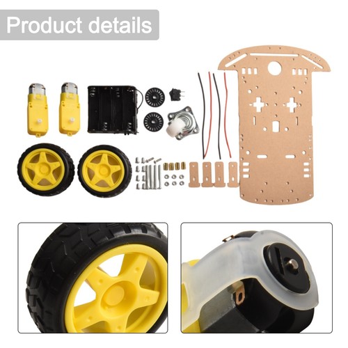 DIY Robotic Platform 2WD Smart Chassis Kit with Dual Motors and Encoder - Photo 10/12