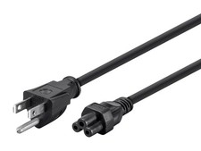 Monoprice Power Cord - NEMA 5-15P to IEC-320-C5, 18AWG, 10A/1250W, Black, 3ft