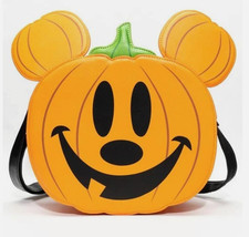 Mickey Mouse Halloween Handbag Crossbody Loungefly Pumpkin Jack O Lantern Disney