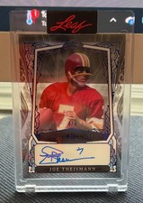 2025 Leaf Metal Sports Heroes Joe Theismann Base Auto BA-JT2 Blue 4/4.