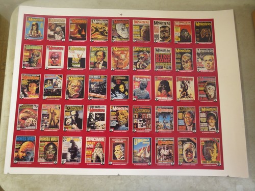 1992 Dynacomm Universal Monsters Ackermonster's Classicards Uncut Card Sheet B