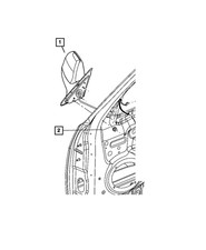 Genuine Mopar Outside Rear-View Electric Heated Mirror Left 1ES651GJAB